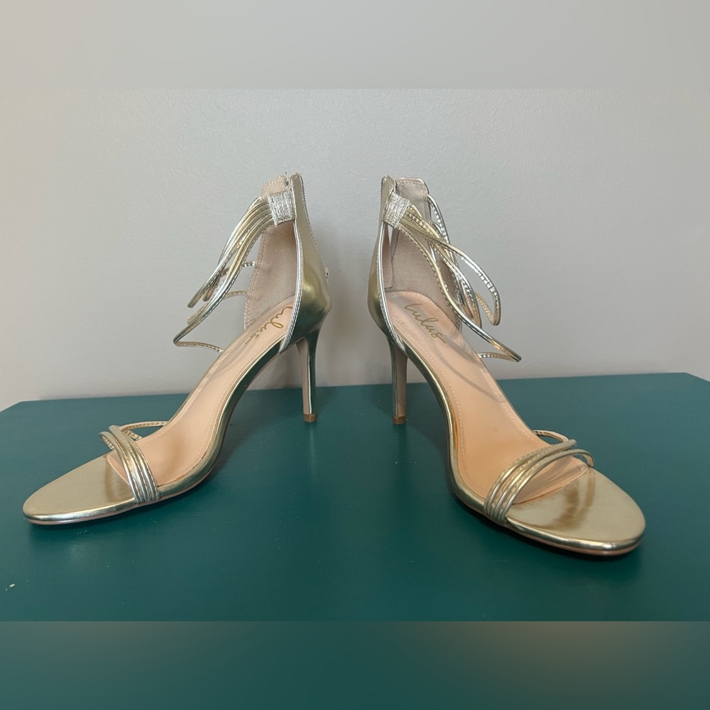 Lulu’s Gold Strappy Heeled Sandals